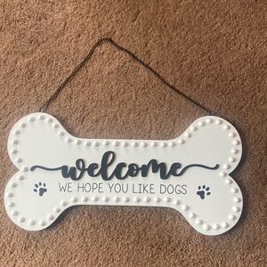 Dog Door Wall Sign Welcome We Hope You Like Dogs